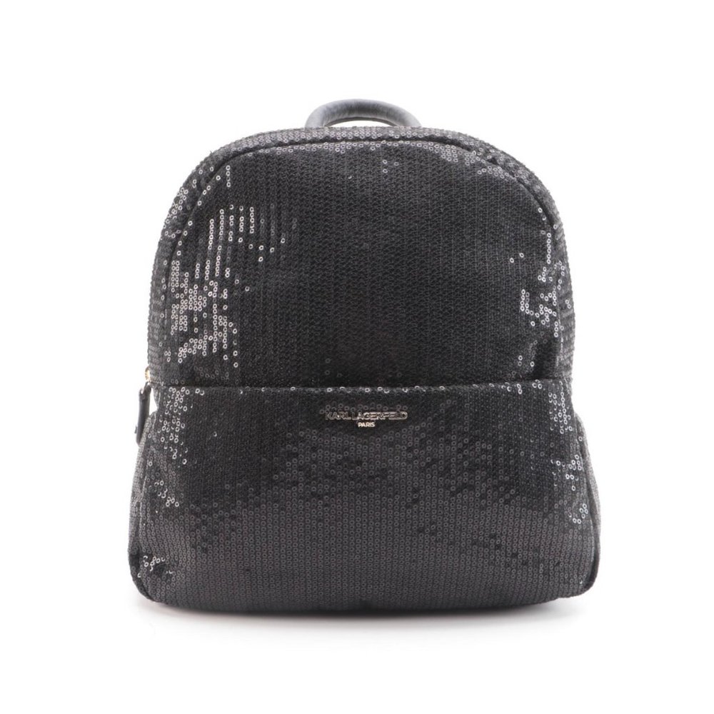 Karl Lagerfeld Paris Black Sequin Backpack
